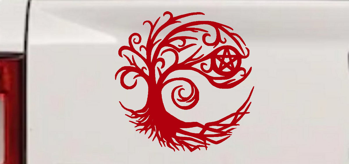 Wicca Witch Tree Decal Gothic Halloween Car Truck Window Vinyl Sticker