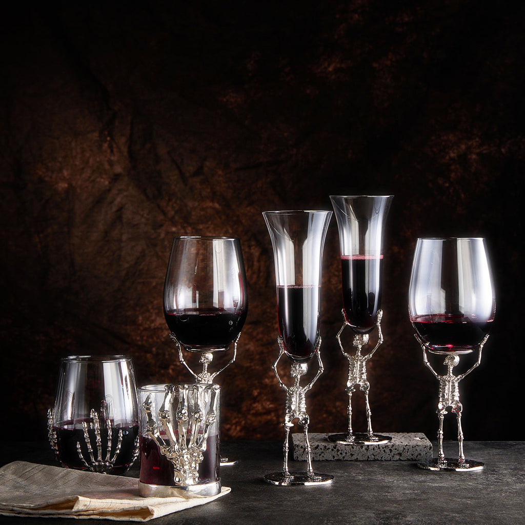 Skeleton Whiskey Glass Tumbler Single 10OZ Halloween Skeleton Glasses 4 3 H Goth Gifts Skeleton Gift