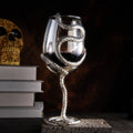 Stemmed Snake Wine Glass Single 19OZ Spooky Reptile Glasses 10 H Goth Gifts Skeleton Gifts Skeleton