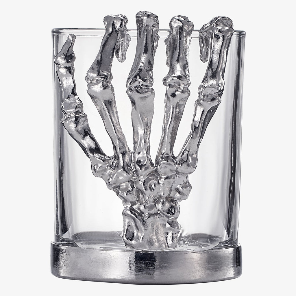 Skeleton Whiskey Glass Tumbler Single 10OZ Halloween Skeleton Glasses 4 3 H Goth Gifts Skeleton Gift