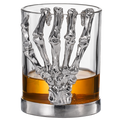 Skeleton Whiskey Glass Tumbler Single 10OZ Halloween Skeleton Glasses 4 3 H Goth Gifts Skeleton Gift