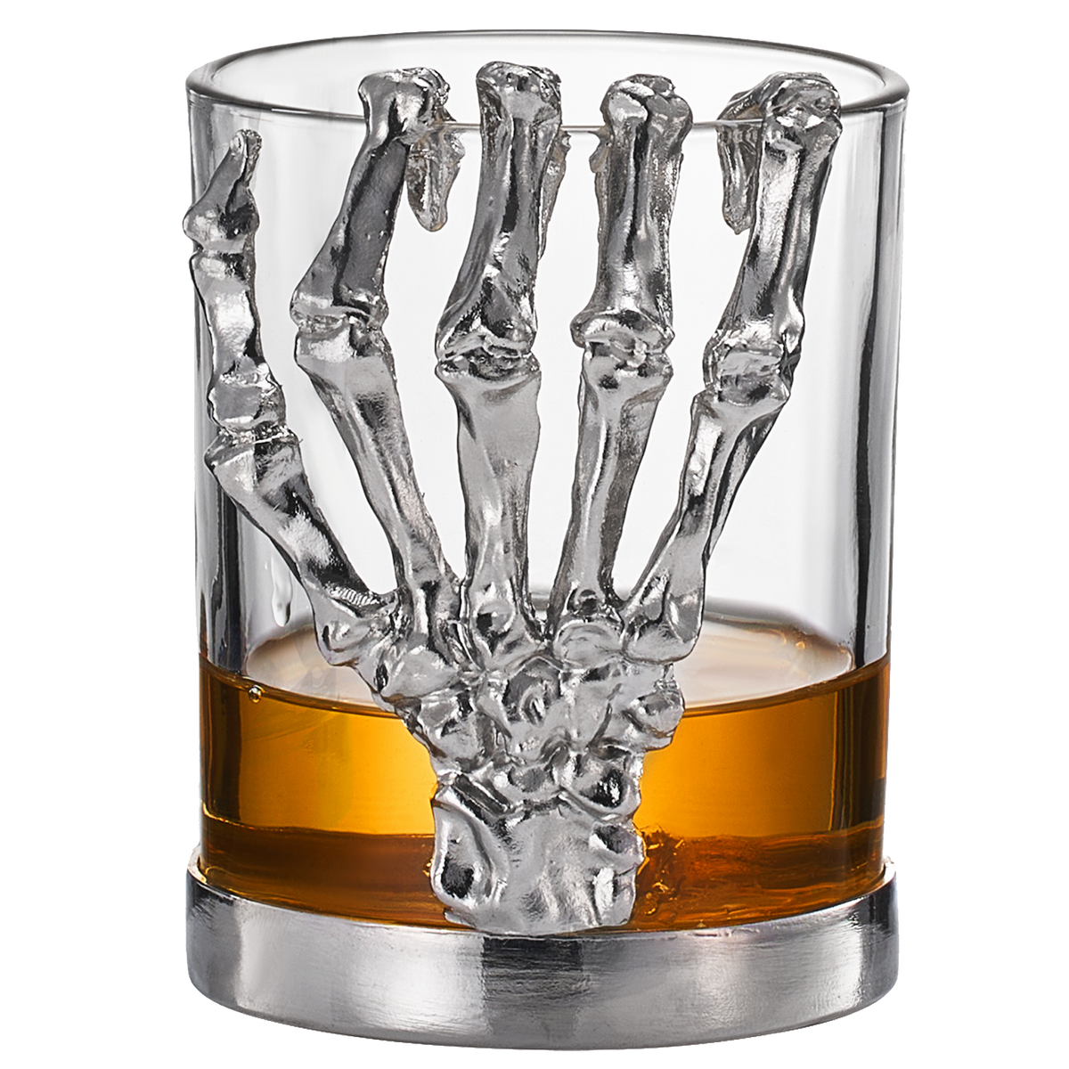 Skeleton Whiskey Glass Tumbler Single 10OZ Halloween Skeleton Glasses 4 3 H Goth Gifts Skeleton Gift